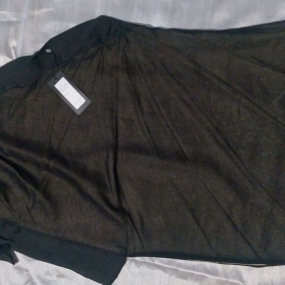 Vertigo One Shoulder Ribbon Sleeve Blouse Size XS black or pink - Picture 5 of 7